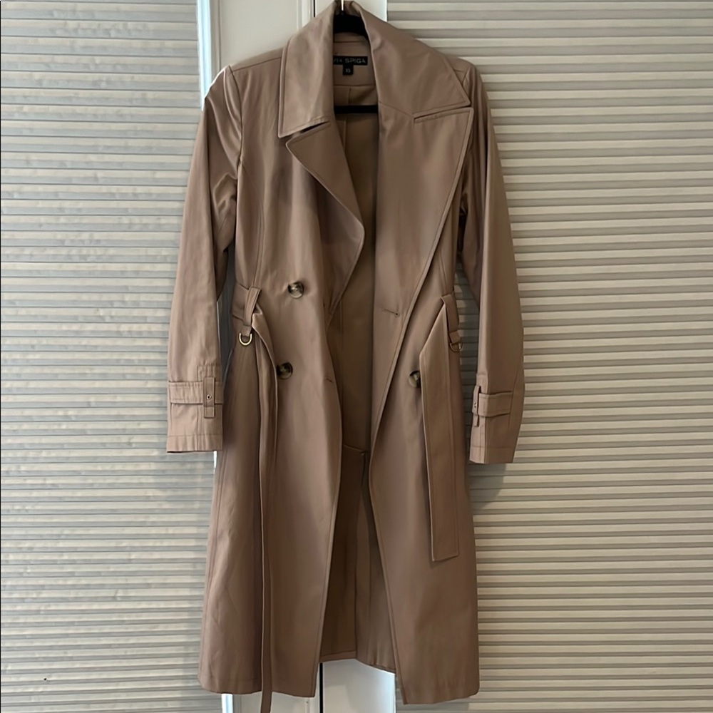Via Spiga Tan Trench Coat